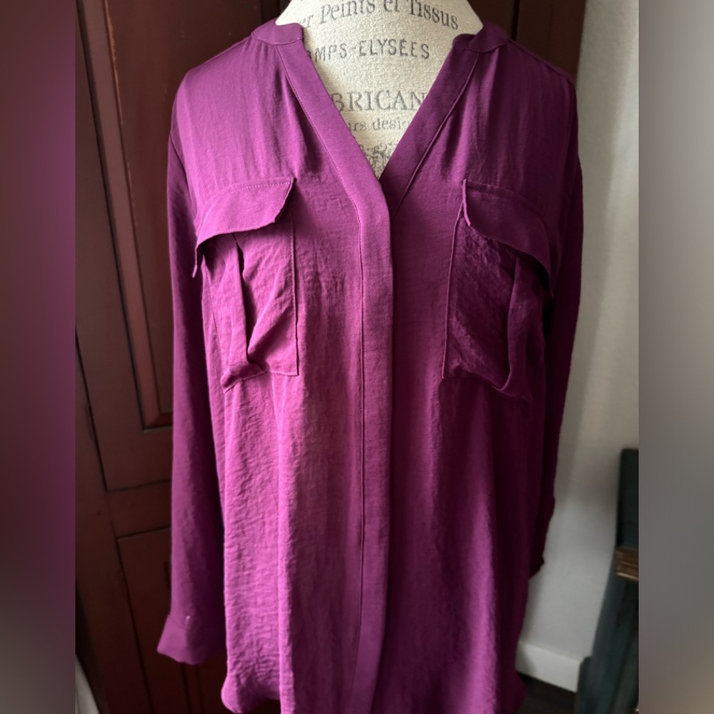 XL Purple Magenta Blouse by a.n.a